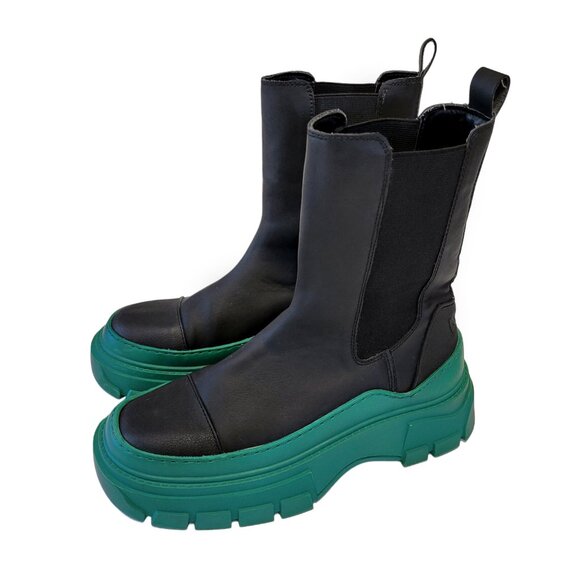 Mango Contrast Sole Chunky Chelsea Ankle Boots 40 - Picture 3 of 10